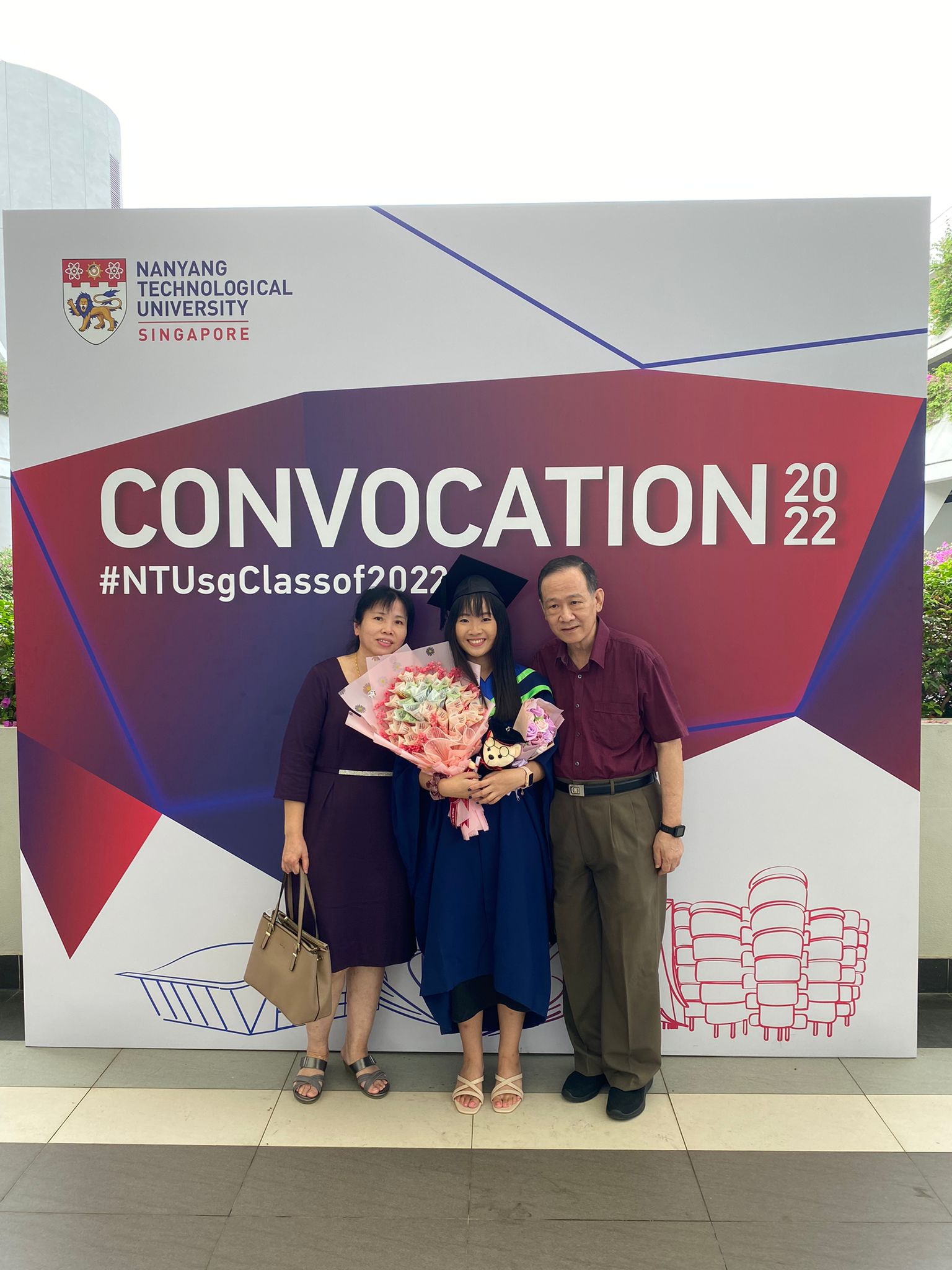 Mrs Tan's daughter Hazel at her Singapore university graduation